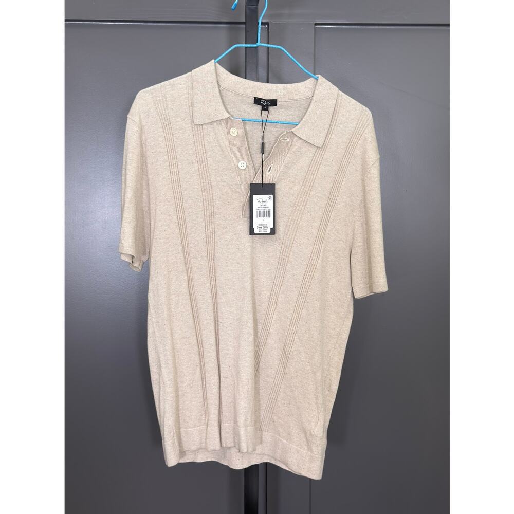 NWT Rails Cillian Polo Shirt in Silversand, S, $148 MSRP